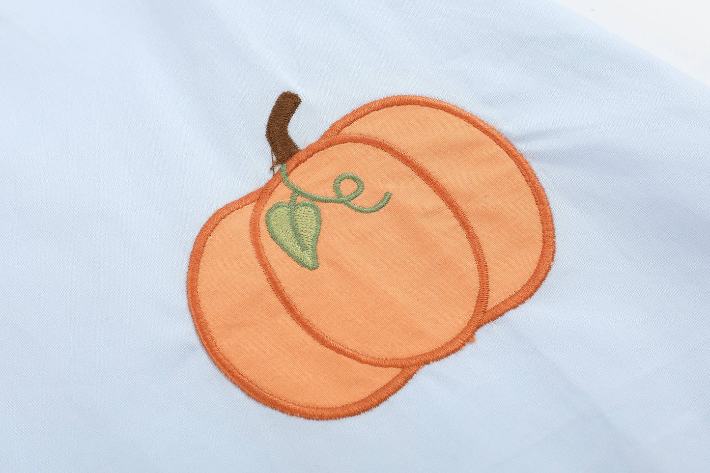 Light Blue Pumpkin Patch Collared Dress