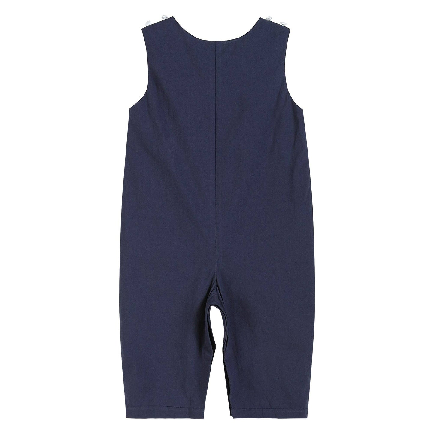 Navy Nativity Smocked Overalls