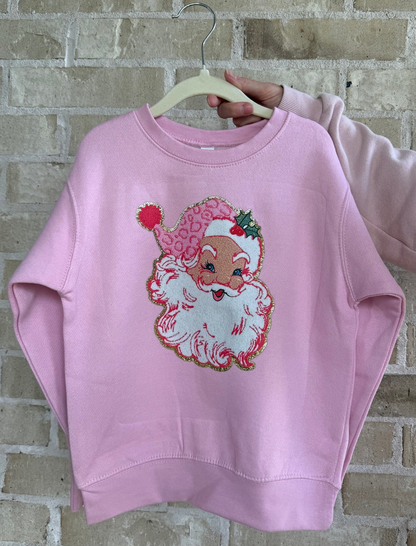 PRE-ORDER: Pretty in Pink Santa Sweatshirt
