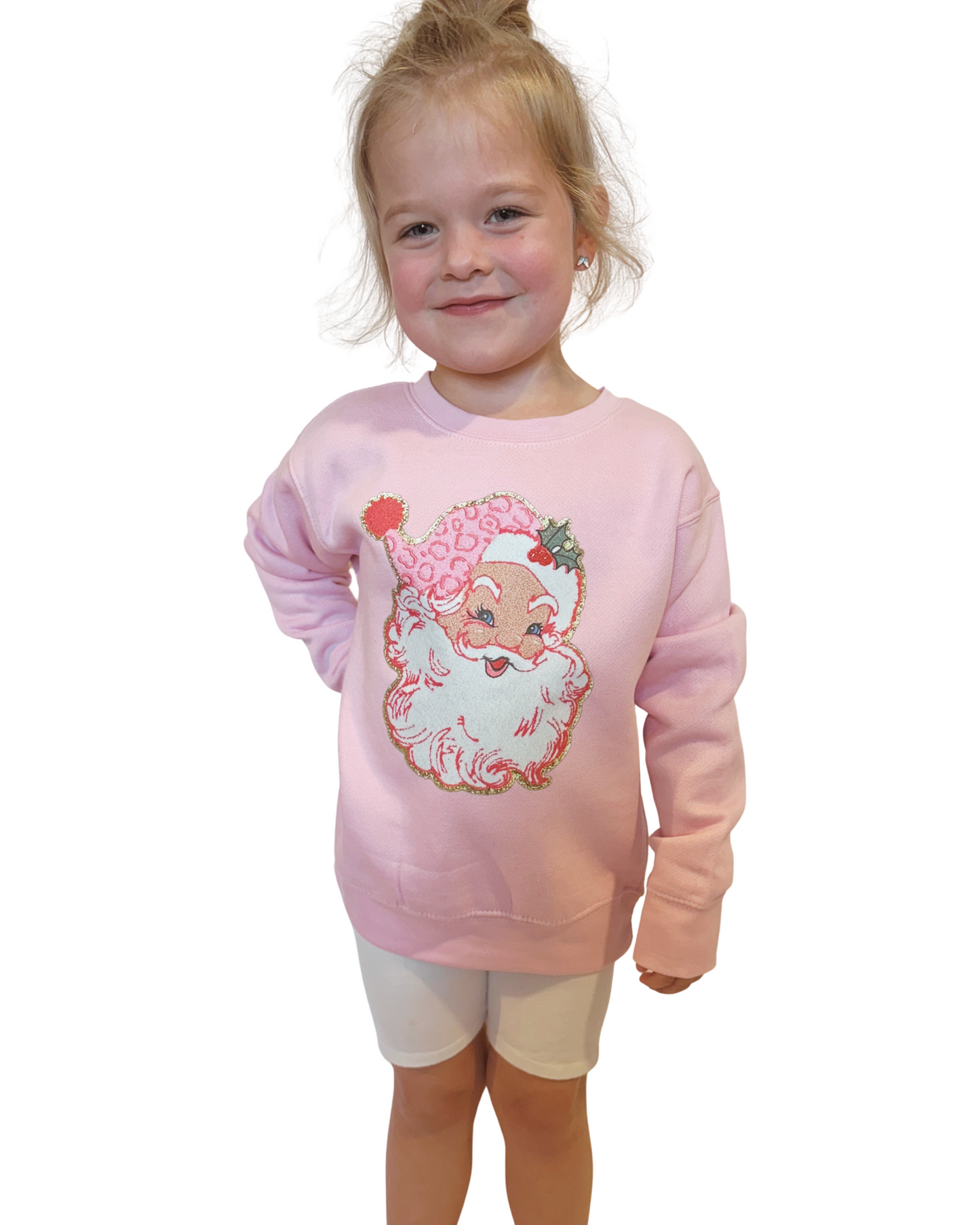 PRE-ORDER: Pretty in Pink Santa Sweatshirt