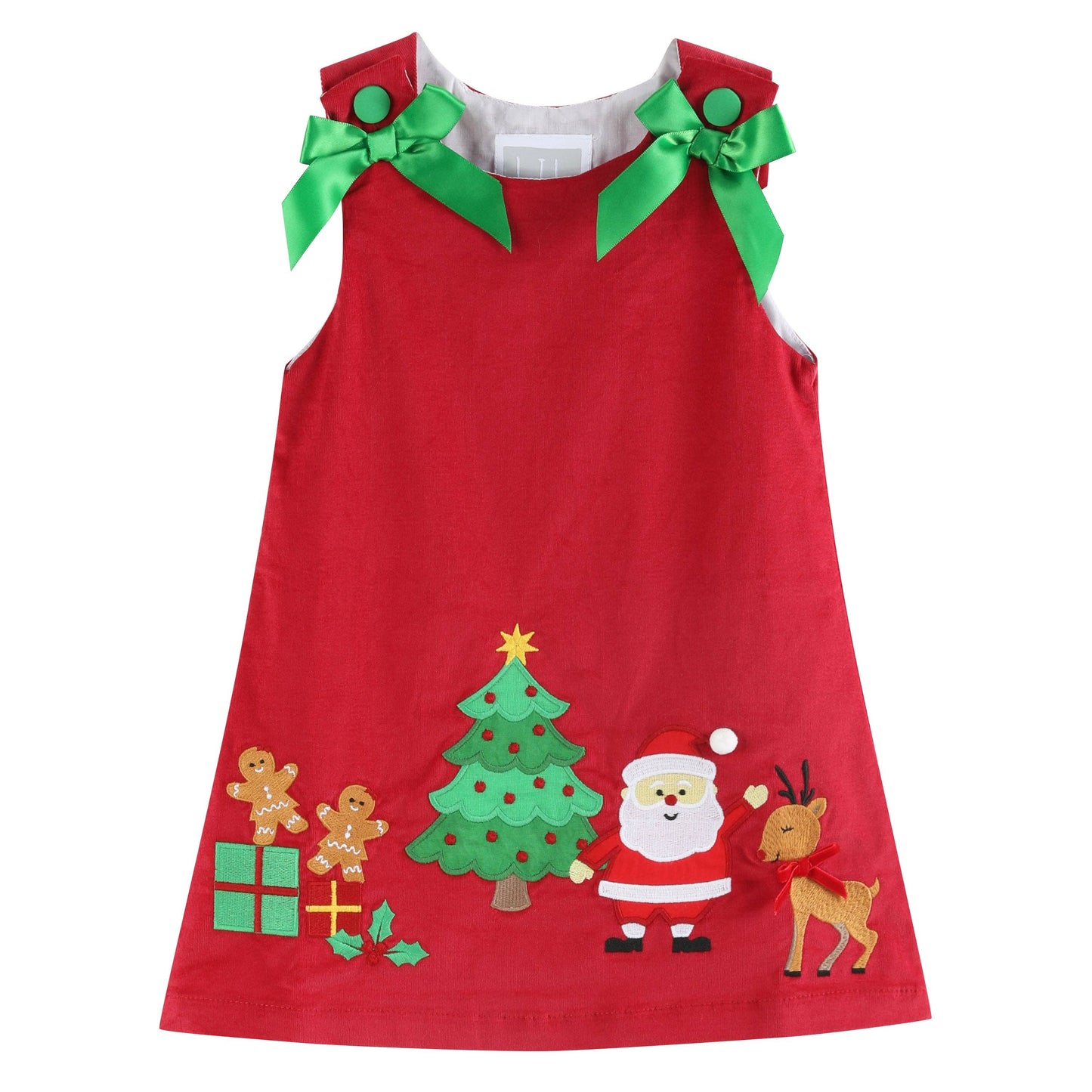 Holly Jolly Christmas Appliqué Dress