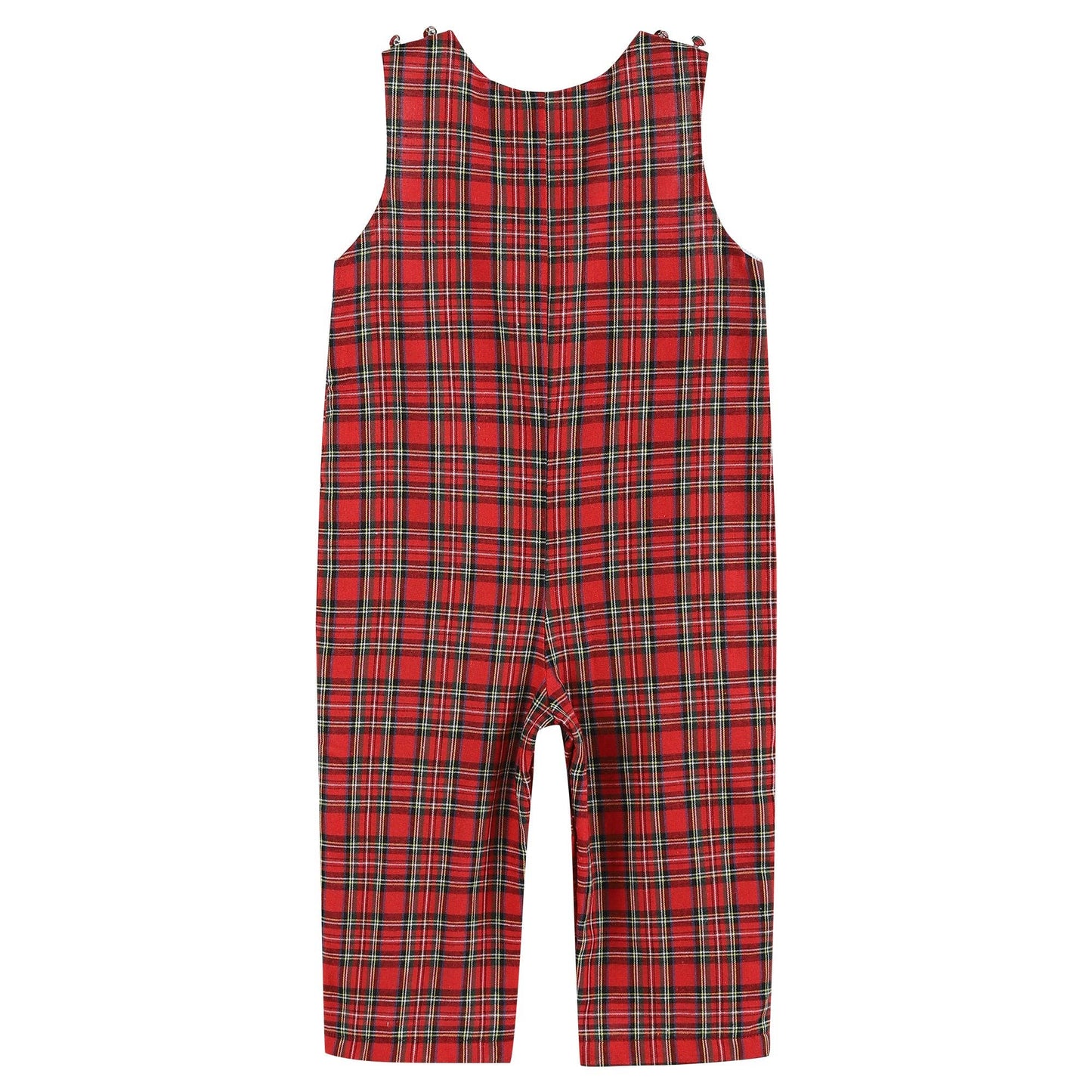 Santa’s Sleigh Red Smocked Overalls