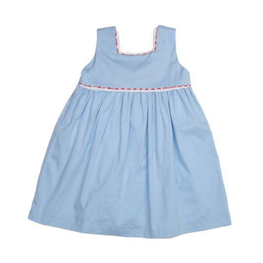 Darby Blue W/ Red Check Dress