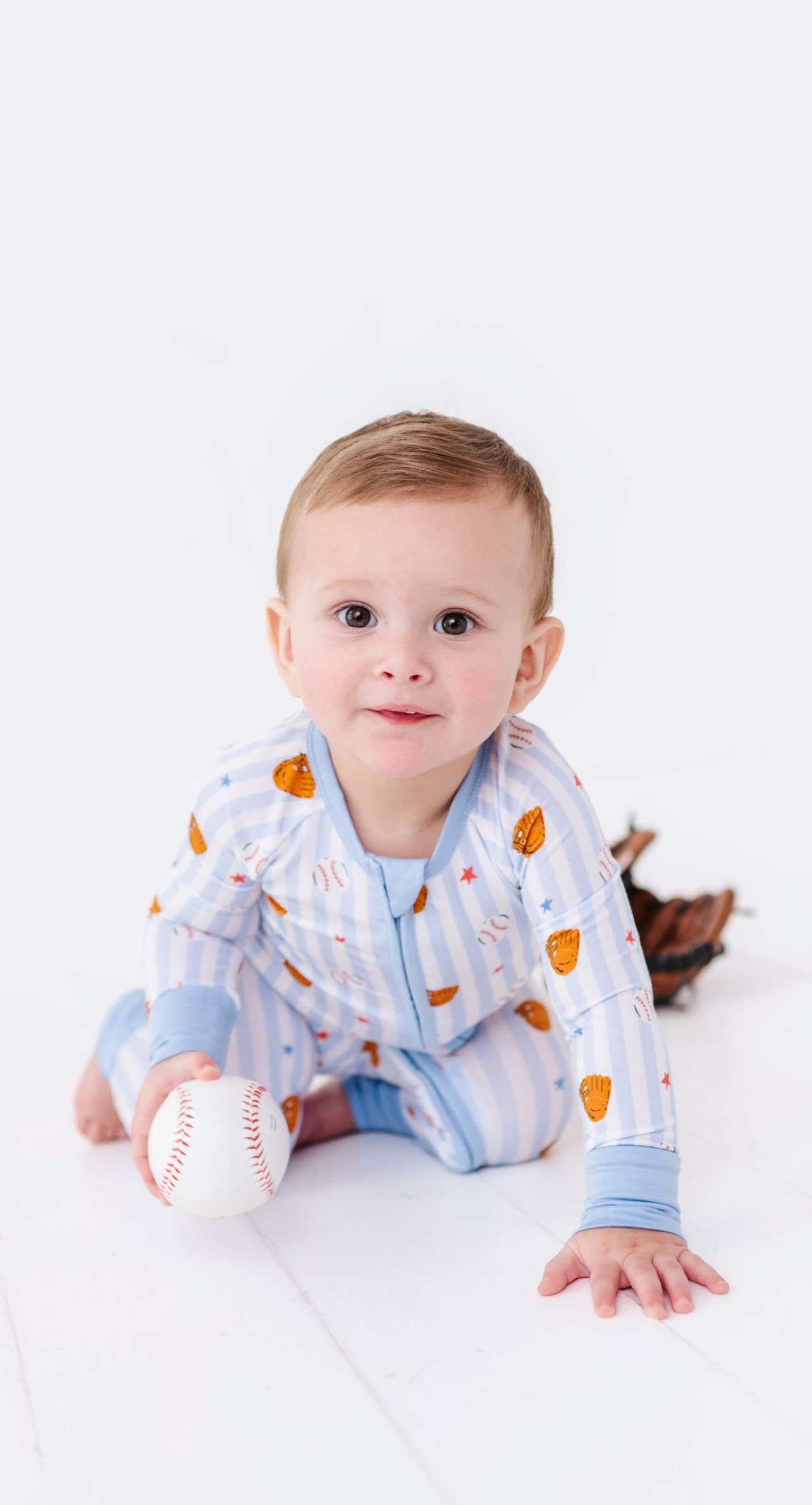 Stripe Baseball Convertible Footie