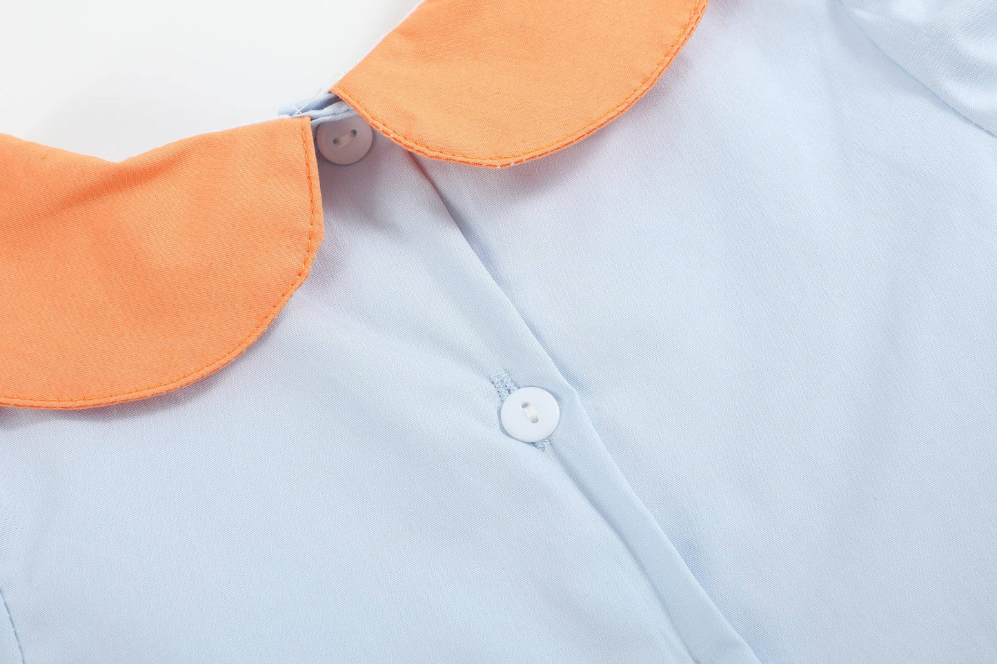 Light Blue Pumpkin Patch Collared Dress