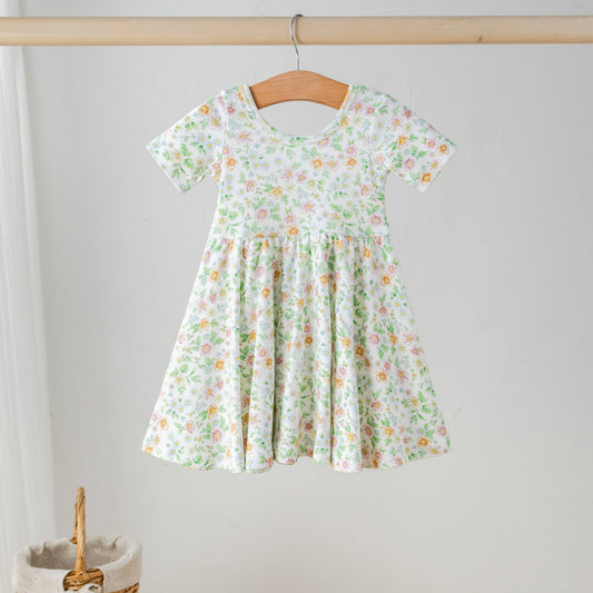Floral Organic Cotton Twirl Dress